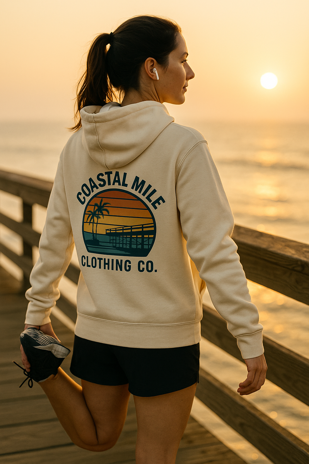 Coastal Mile Sunset Hoodie- Slim Fit