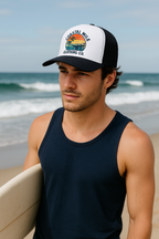 Coastal Mile Foam Trucker Hat – Classic Dock Sunset Logo