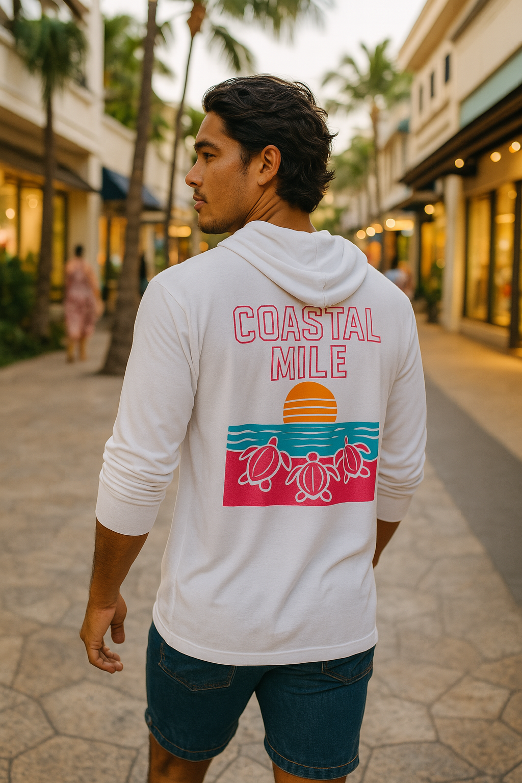 Coastal Mile Neon Long-Sleeve Tee