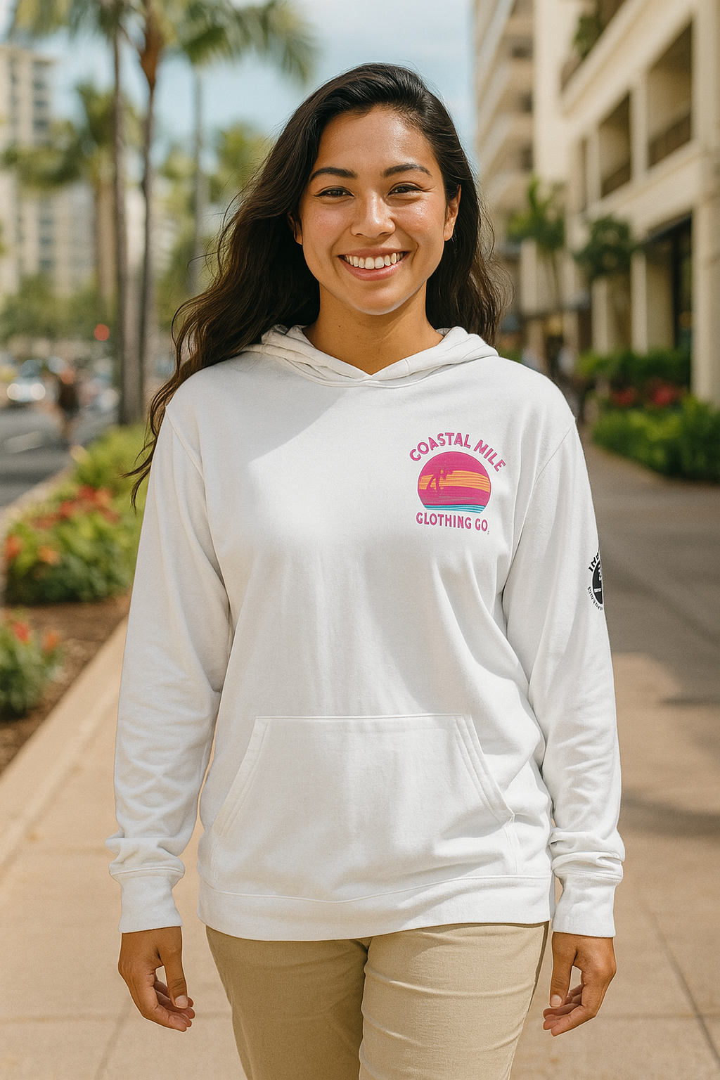 Coastal Mile Neon Long-Sleeve Tee