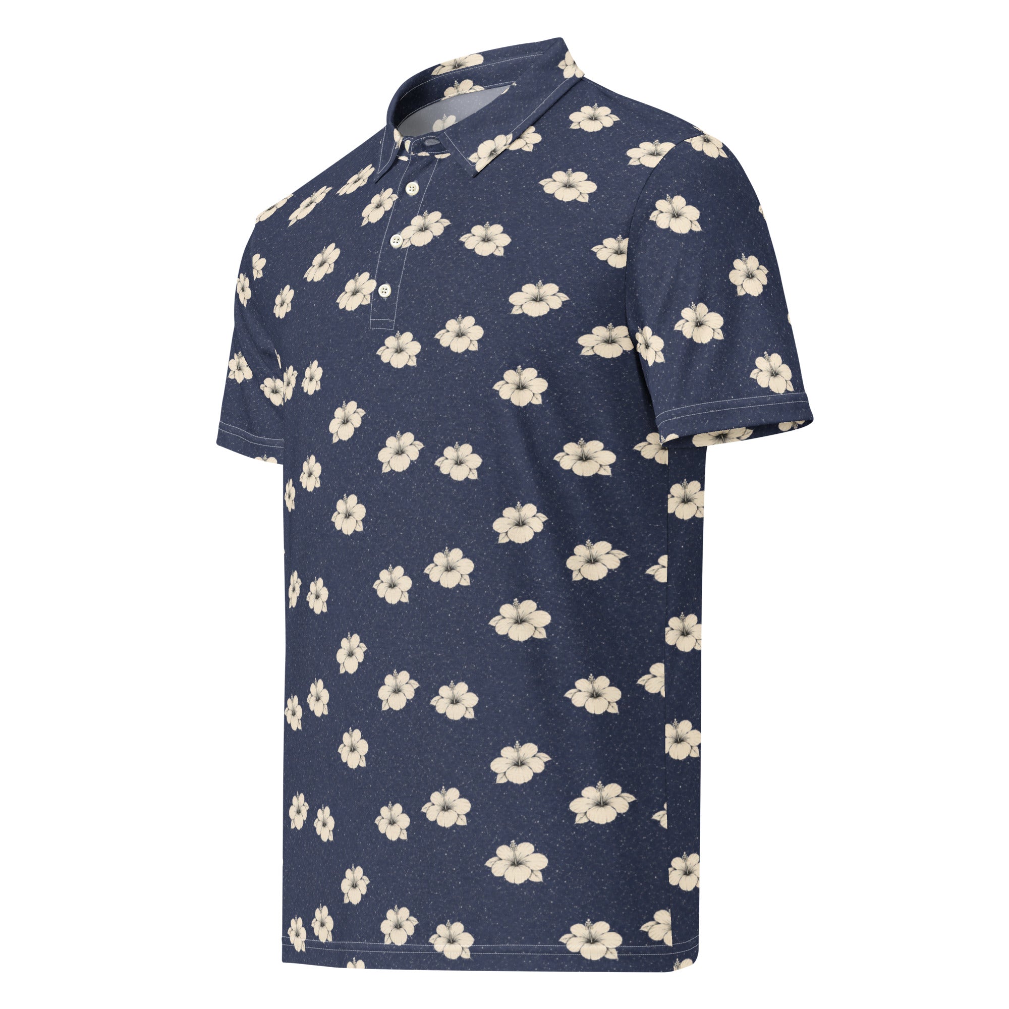 Indigo Floral Slim Fit Polo