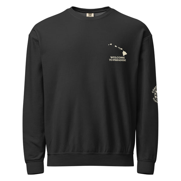 Coastal Mile E Komo Mai / Welcome to Paradise Premium Crewneck