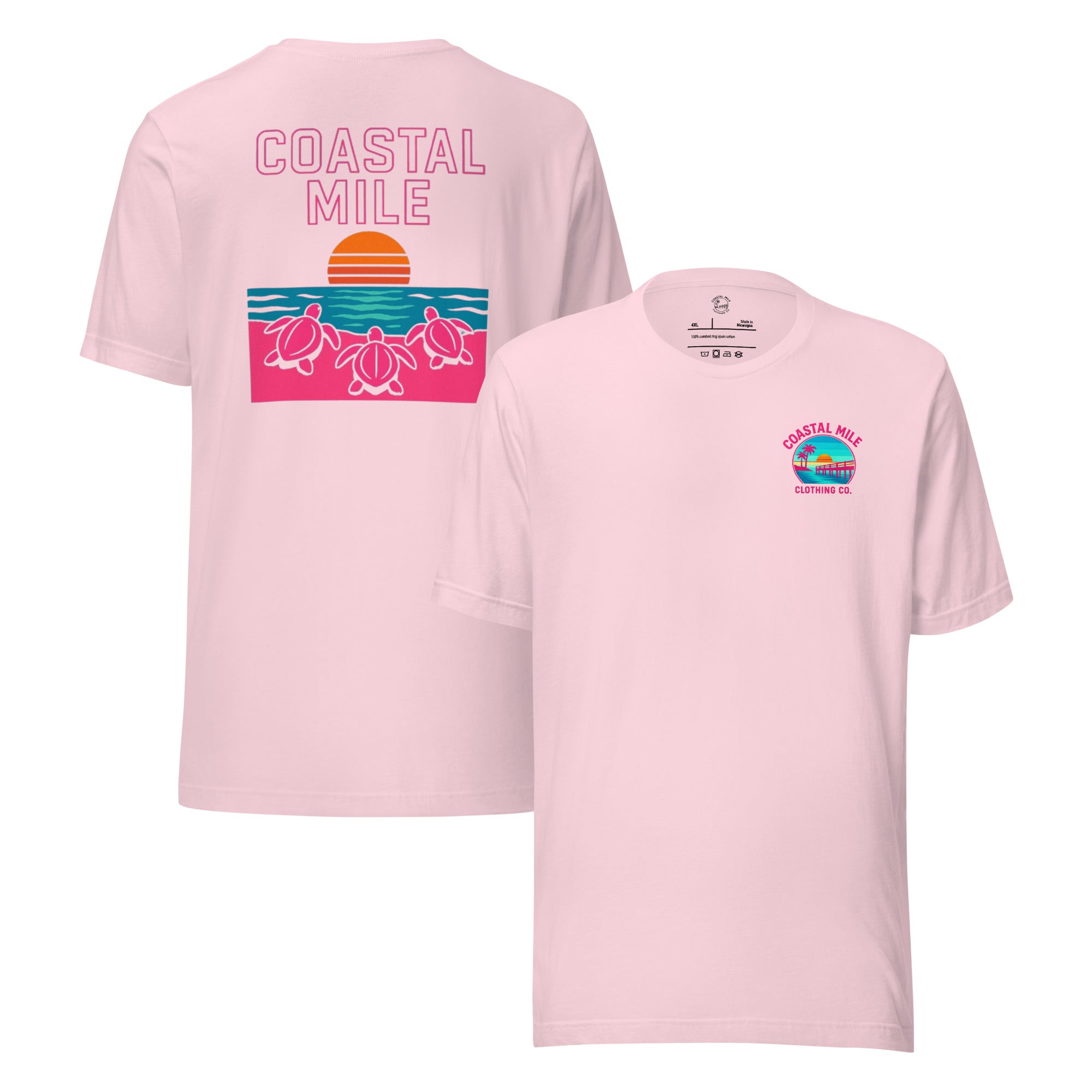 Neon Turtles Retro Graphic Tee