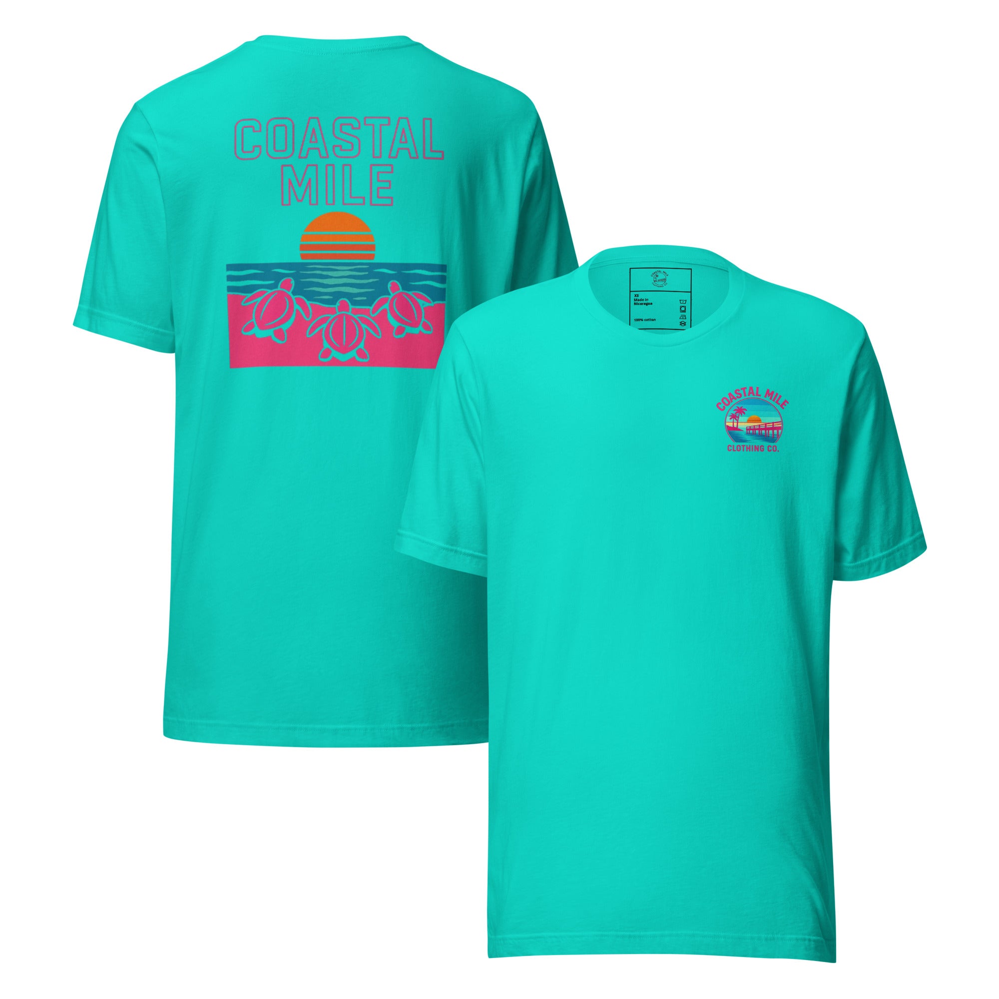Neon Turtles Retro Graphic Tee