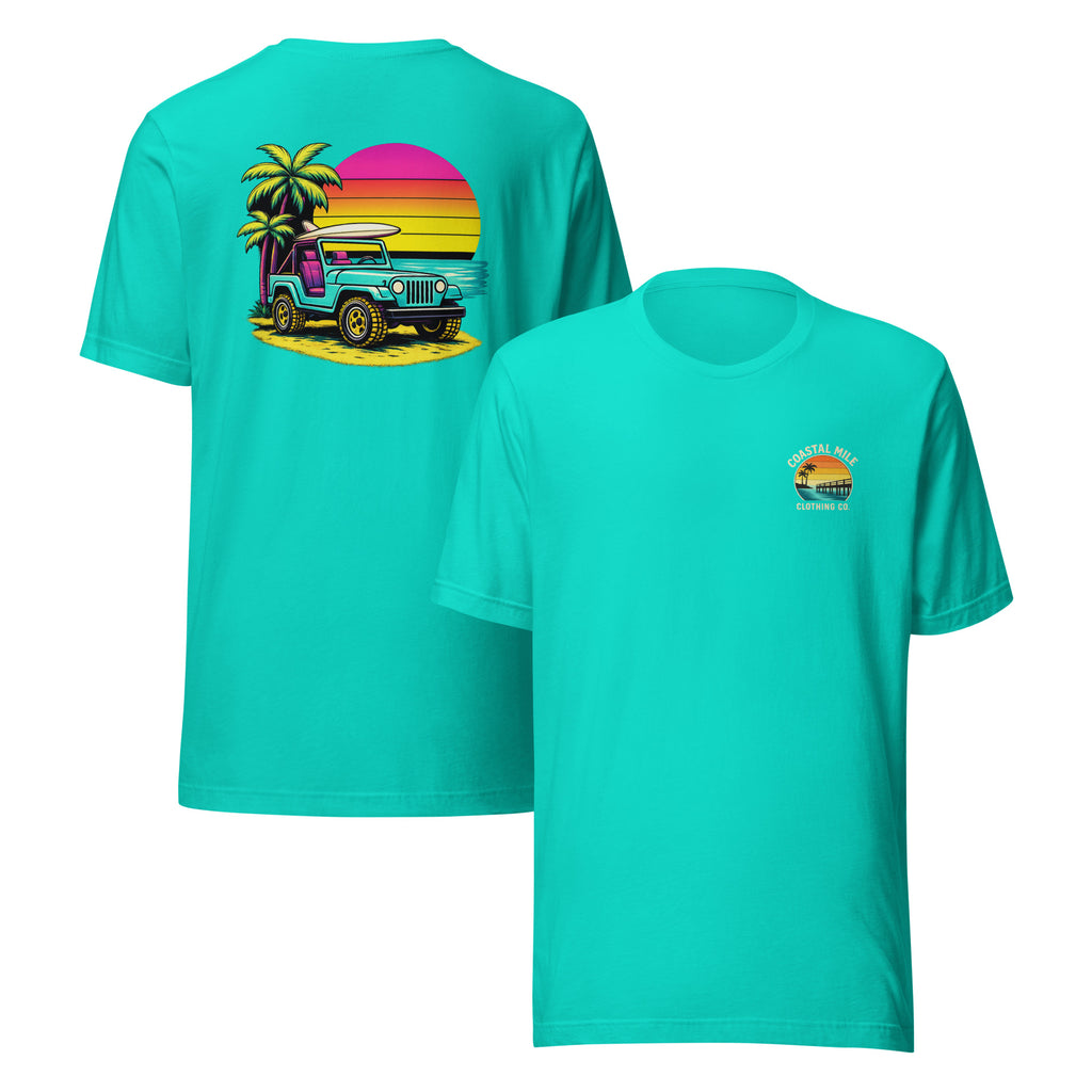 Coastal Sunset Jeep Tee